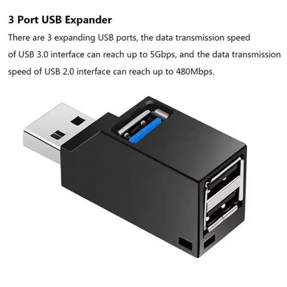USB 3.0 Mini Hub Adapter – 3-Port Expansion