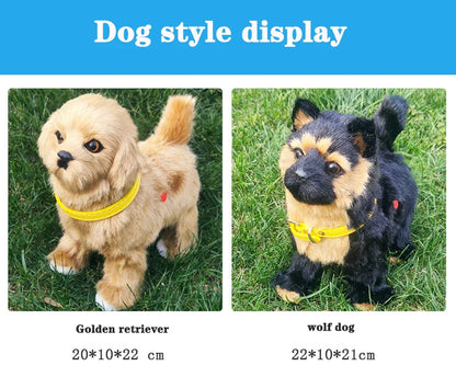 Interactive Walking Plush Robot Dog