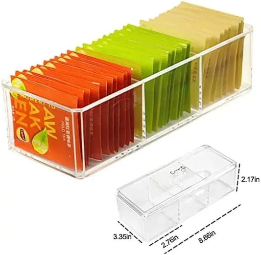 Acrylic Tea Bag Storage Container Organizer