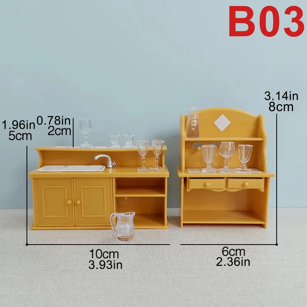 Dollhouse Miniature Furniture Toys Set
