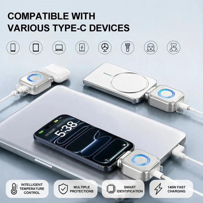 KEBIDUMEI USB-C Fast Charging Auto Power-Off Adapter