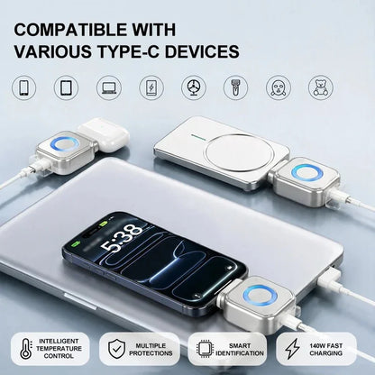 KEBIDUMEI USB-C Fast Charging Auto Power-Off Adapter