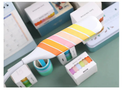 6-Pack Pastel Washi Masking Tape Set – 0.9cm × 3m