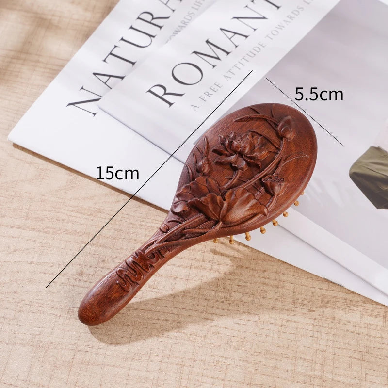 Animal Shape Sandalwood Massage Hair Comb