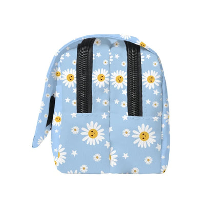 Daisy Print Double Layer Pencil Bag