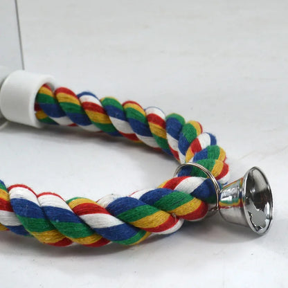 Parrot Activity Mirror & Cotton Rope Perch Toy