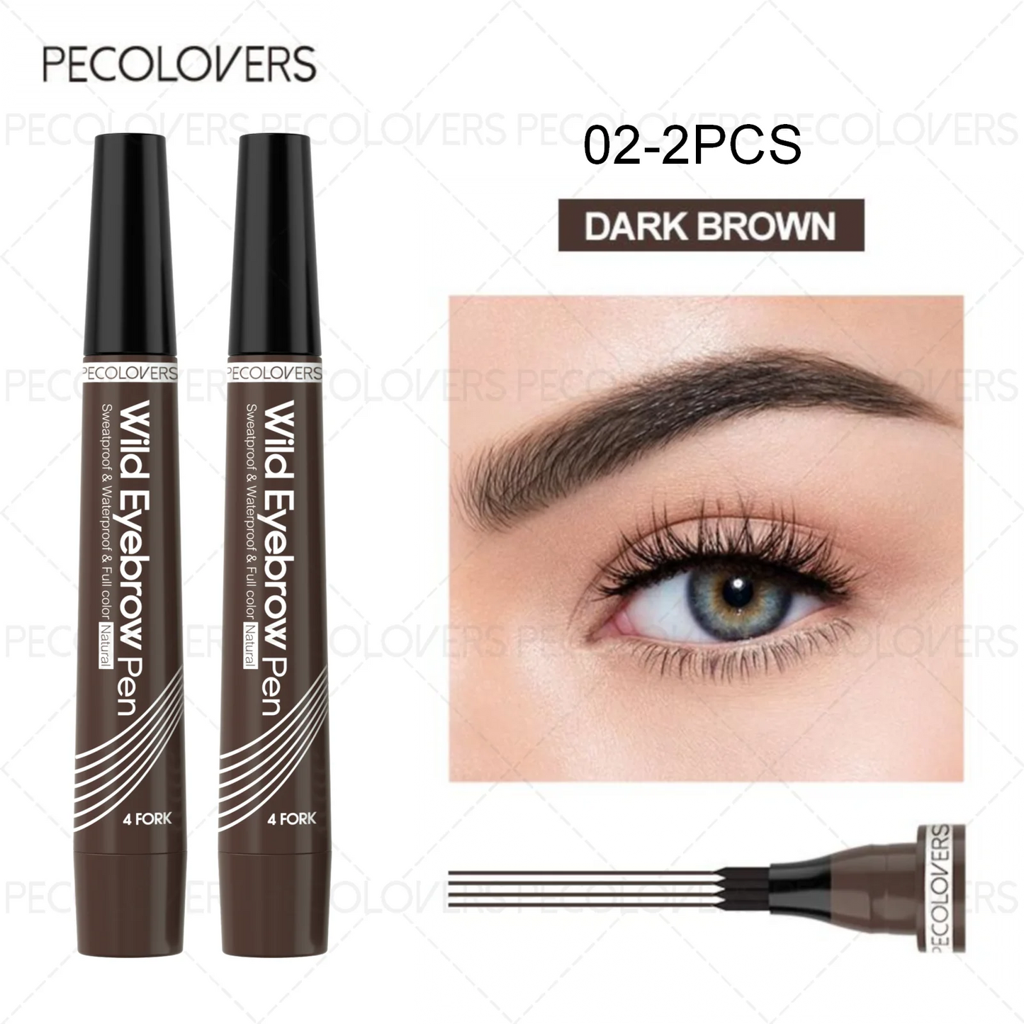 4-Tip Waterproof Eyebrow Pen