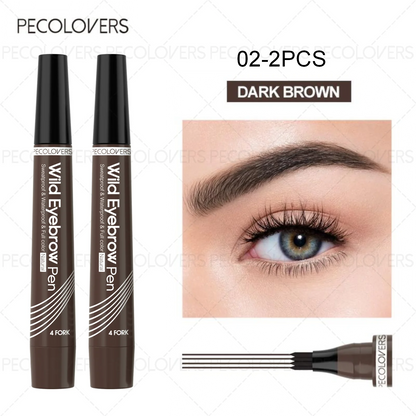 4-Tip Waterproof Eyebrow Pen