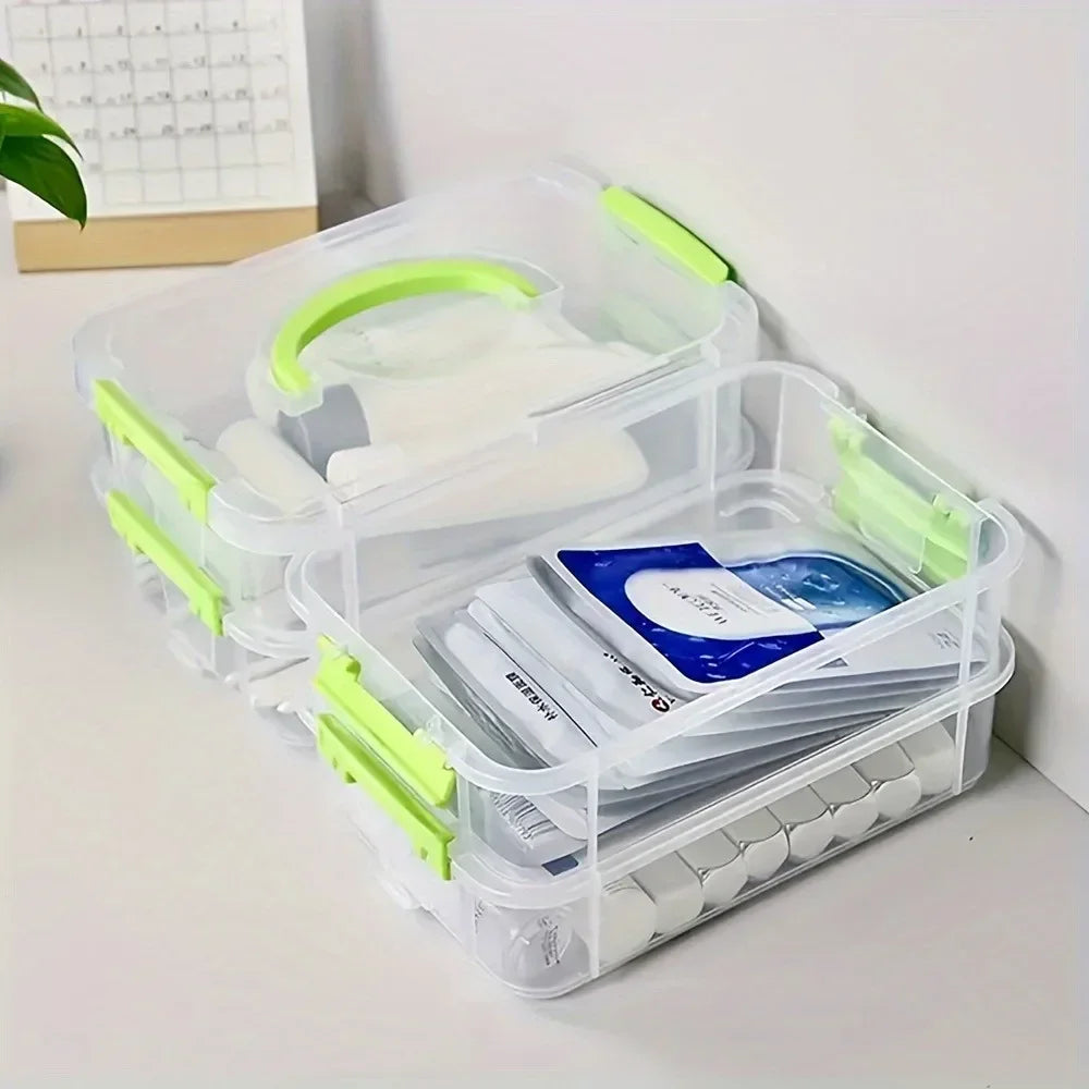 Stackable Transparent Storage Organiser Boxes