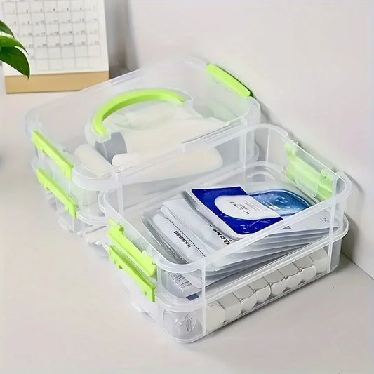 Stackable Transparent Storage Organiser Boxes