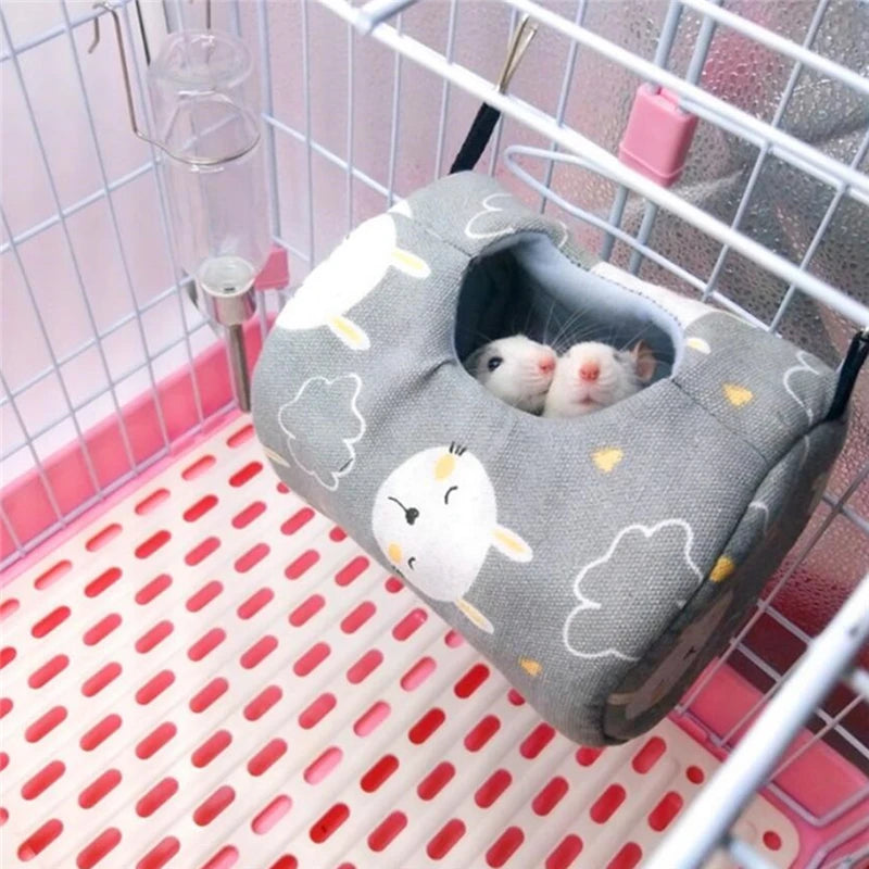 Hamster Hanging House & Soft Cotton Hammock for Small Animals