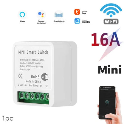 Mini WiFi Smart Switch Module 16A