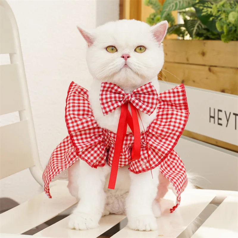 Princess Plaid Pet Dress for Dogs & Cats