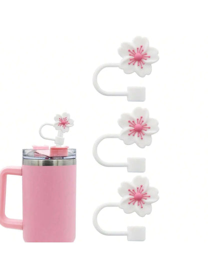 Flower Silicone Straw Cover for Stanley Cup
