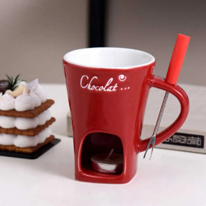 Ceramic Chocolate Fondue Mug Set