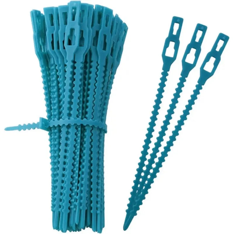 Reusable Self-Locking Plant Support Ties