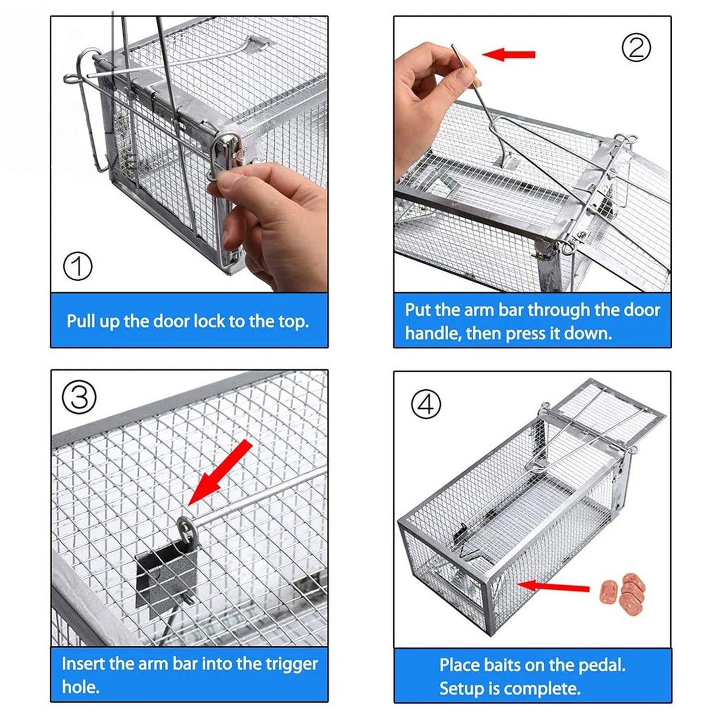 Humane Live Rodent Cage Trap