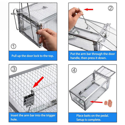 Humane Live Rodent Cage Trap