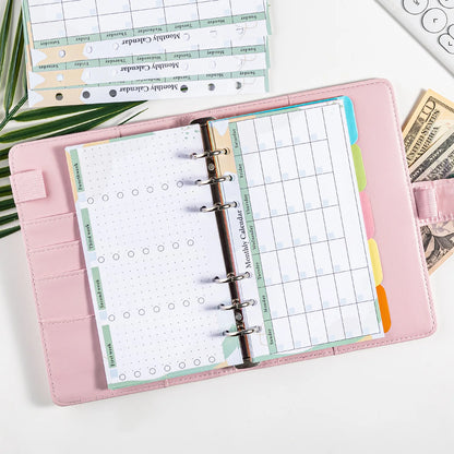 Colourful A6 Loose Leaf Organiser Inserts