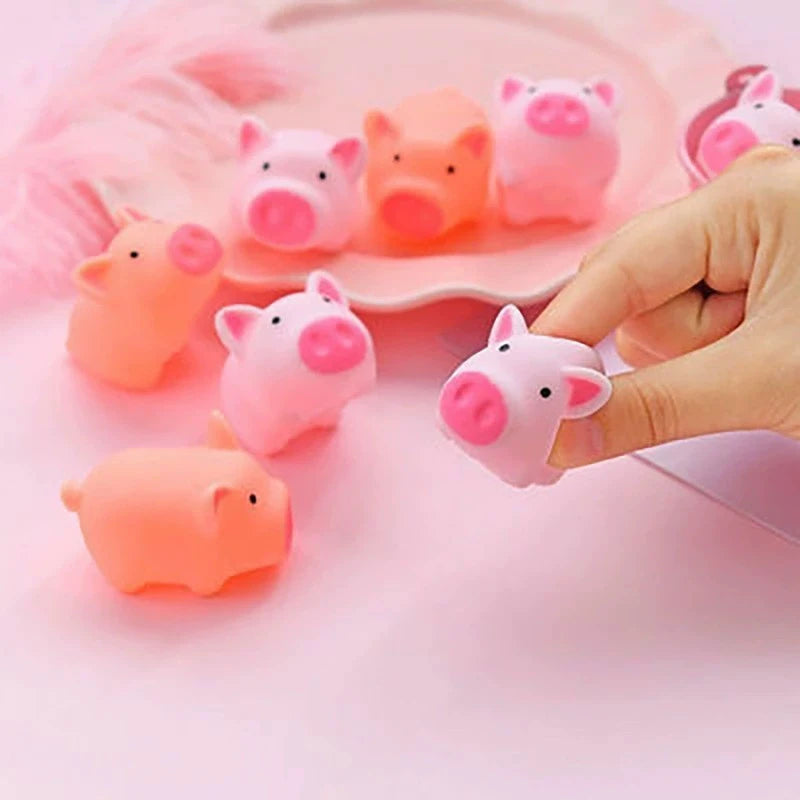 Mini Squeaky Pig Dog Toy Set