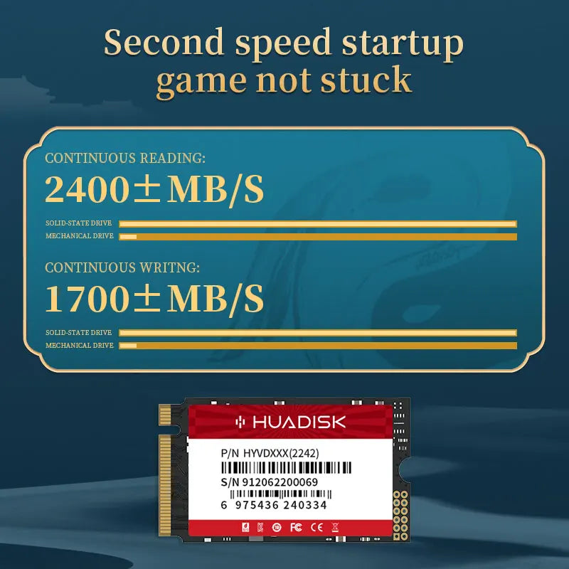 HUADISK M.2 NVMe PCIe 3.0 x4 SSD 2242 Internal Solid State Drive