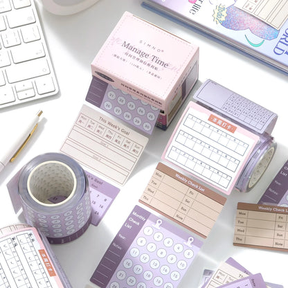 Morandi Time Management Sticky Notes Planner Set