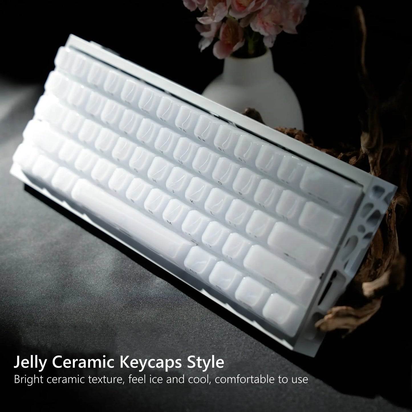 Creamy White Transparent RGB Keycap Set