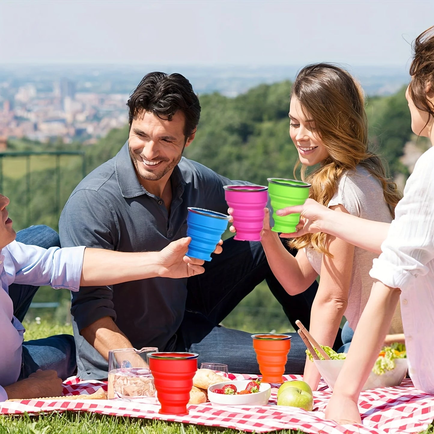 Collapsible Silicone Travel Cup with Lid