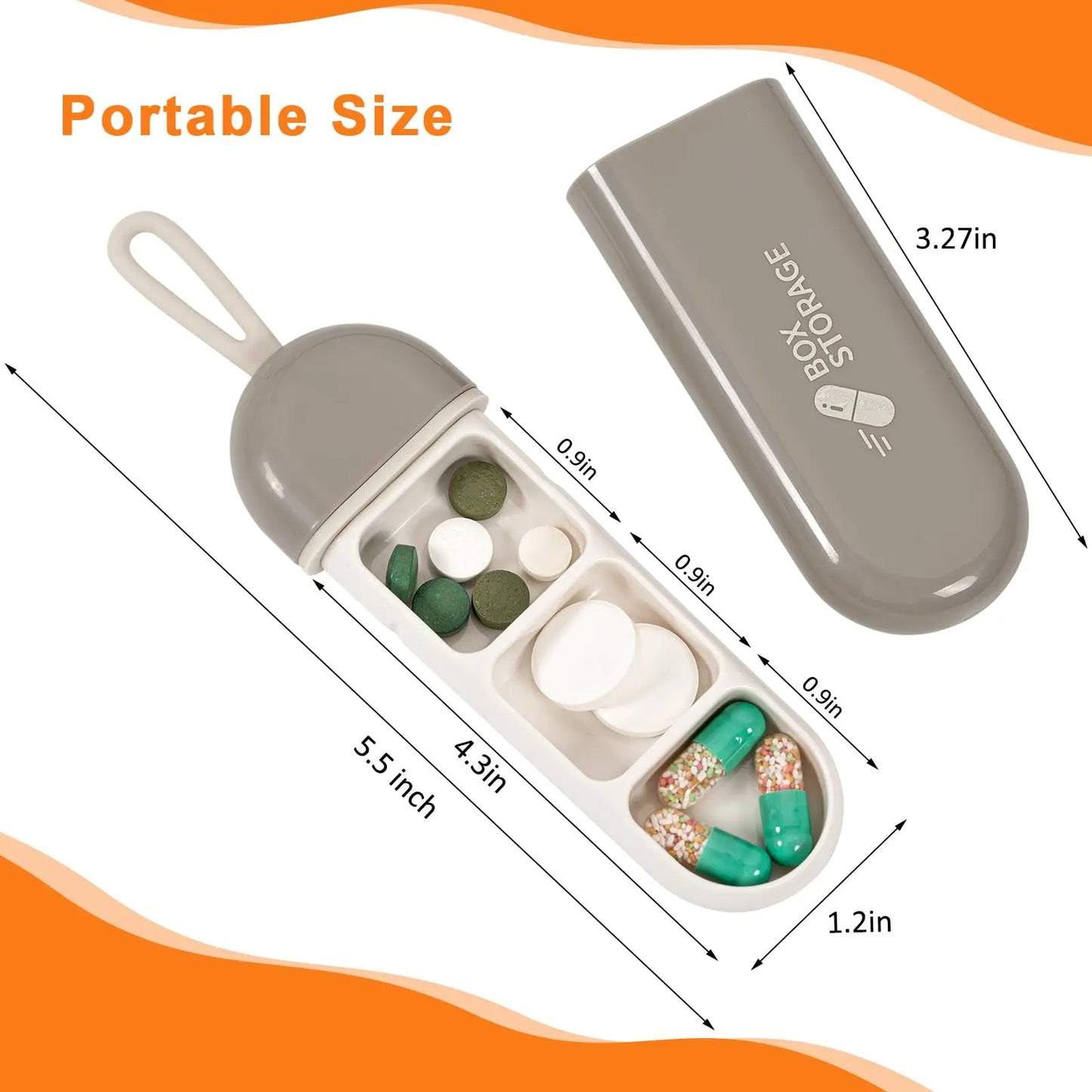 Travel Pill Organizer Case