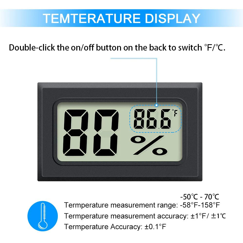 Reptile Thermometer & Humidity Gauge