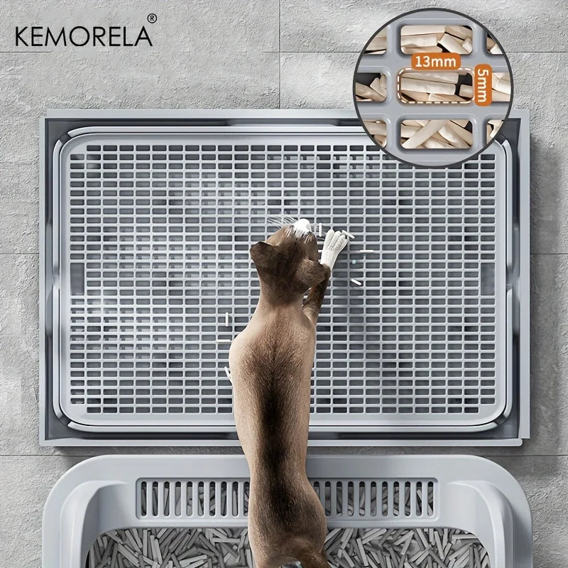 Extra Large Stainless Steel Cat Litter Box with Lid