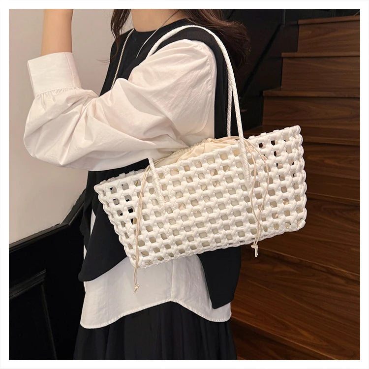 Handwoven Straw Tote Shoulder Bag