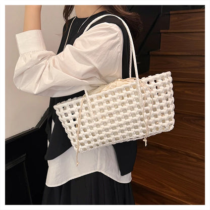 Handwoven Straw Tote Shoulder Bag
