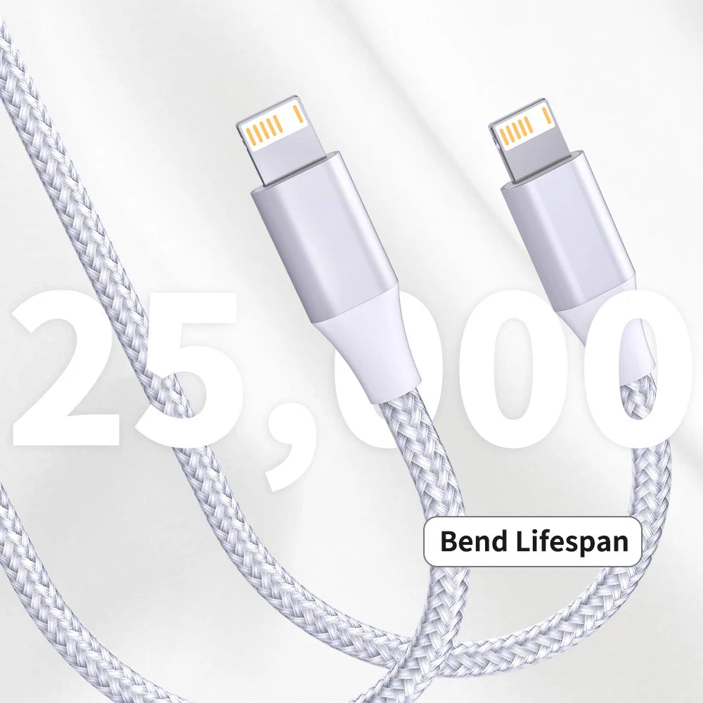 5-Pack Braided USB to Lightning Charging Cables