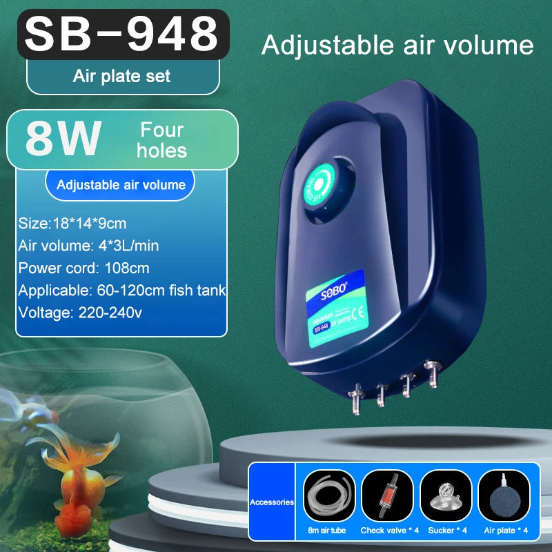 SOBO Silent Aquarium Air Pump