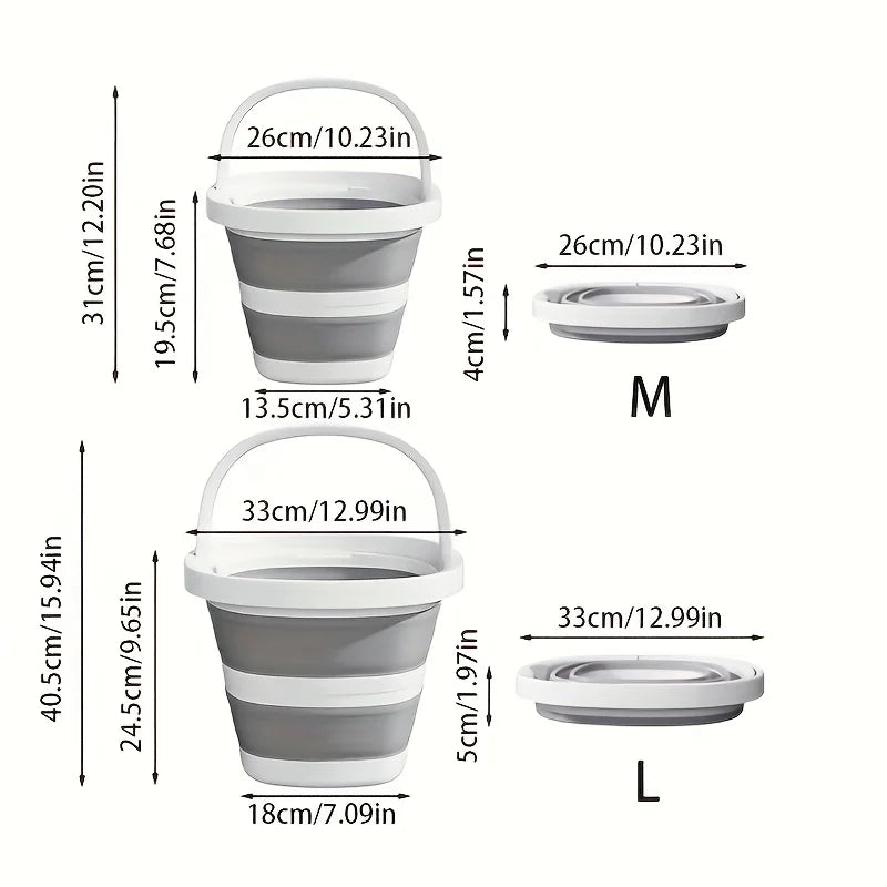 Collapsible Folding Bucket with Handle
