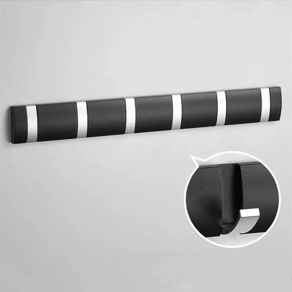 Aluminum Wall-Mounted Hook Rack for Clothes & Towels