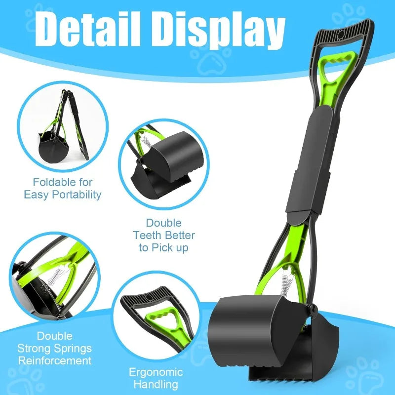 Long Handle Dog Pooper Scooper – Pet Waste Cleaning Tool