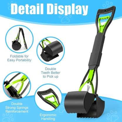 Long Handle Dog Pooper Scooper – Pet Waste Cleaning Tool
