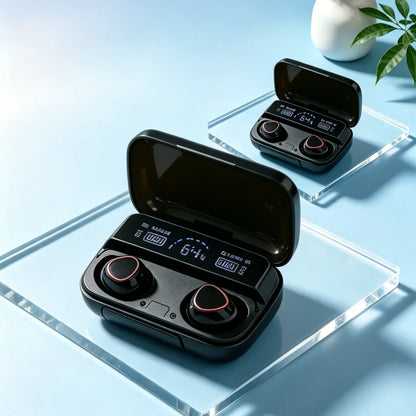 M10 TWS Bluetooth 5.3 Wireless Earbuds with LED Charging Case