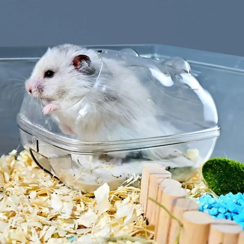 Transparent Hamster Sand Bath House