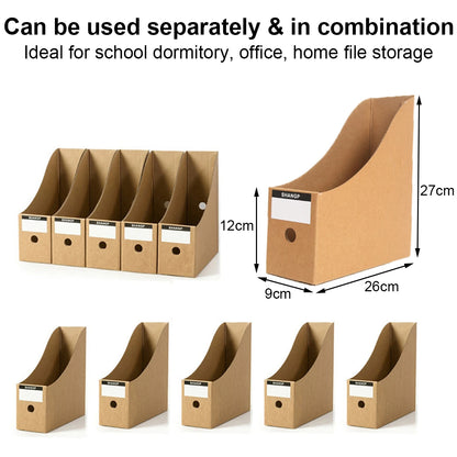 Foldable Desktop File Holders with Label Stickers