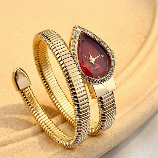 Women's Water Drop Snake Chain Quartz Fashion Watch