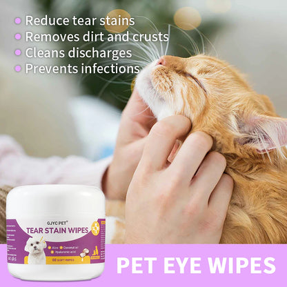 Gentle Pet Eye Wipes for Dogs & Cats