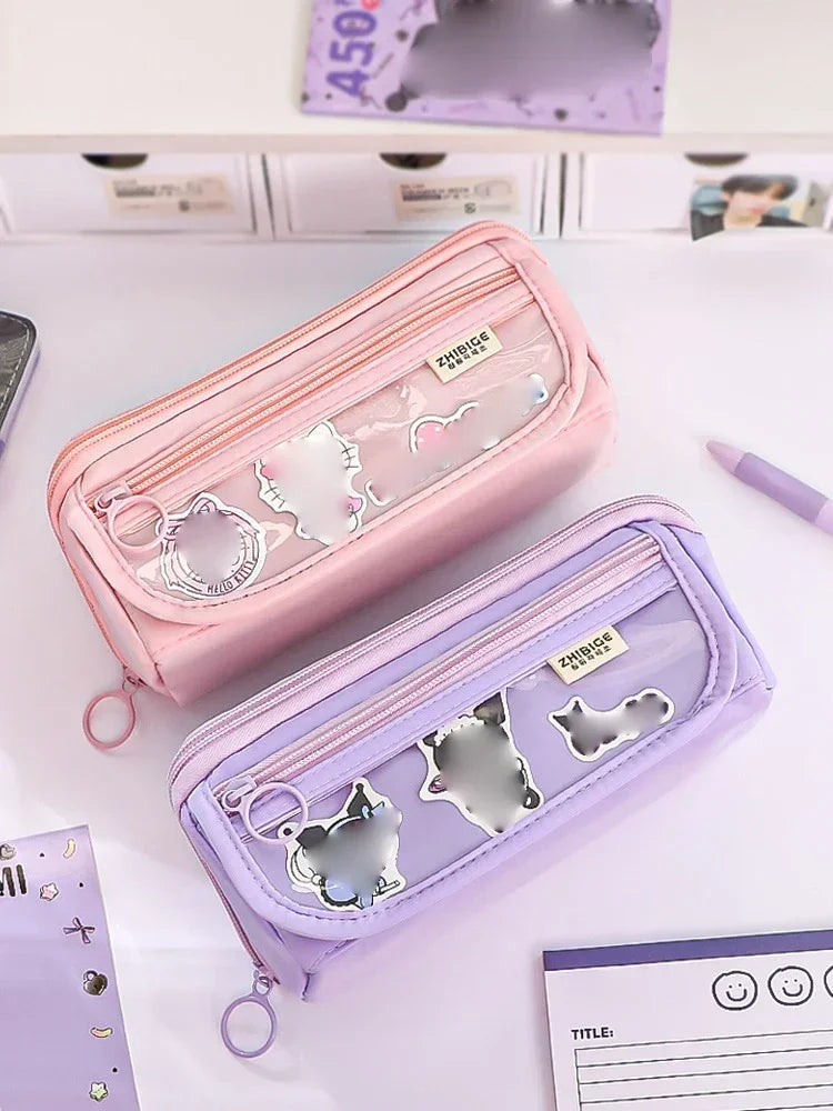 Large Capacity Multi-Layer Fabric Pencil Case