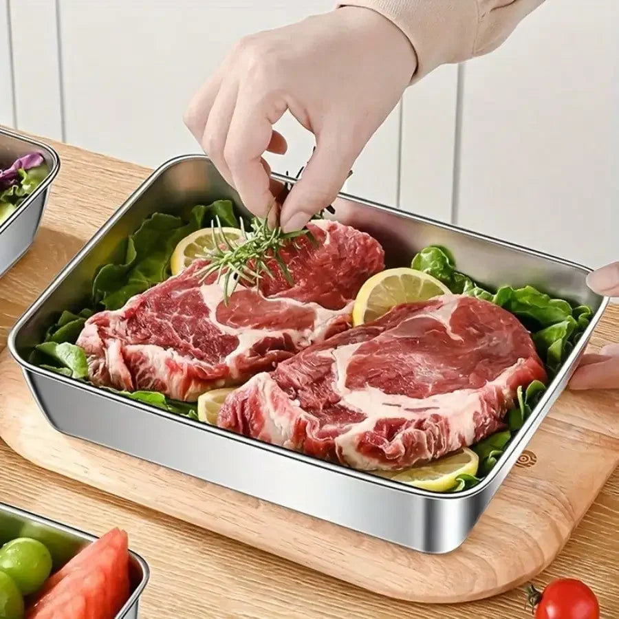 Leak-Proof Stainless Steel Food Storage Container Set