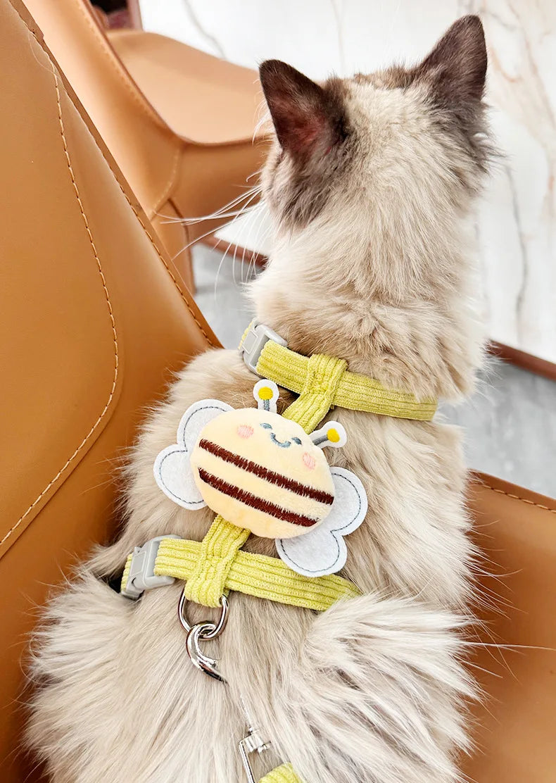 Escape-Proof Adjustable Cat Harness & Lead Set