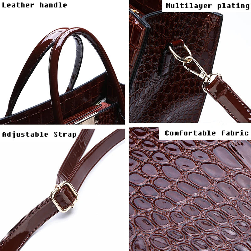 Crocodile Print Handbag