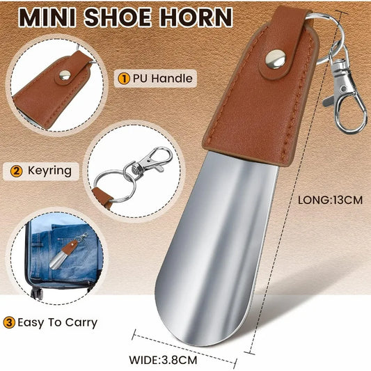 Portable Stainless Steel Shoe Horn Keychain