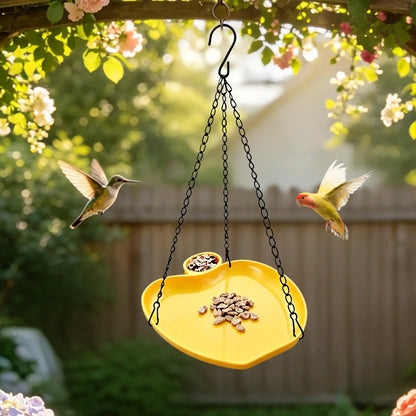 2-in-1 Hanging Bird Feeder & Bath Tray